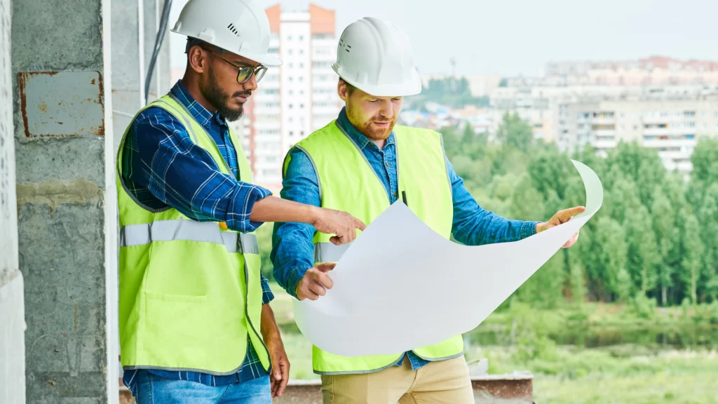 Civil Engineers planning a civil construction project